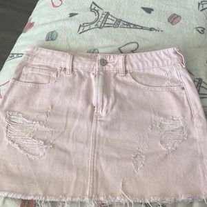 Light pink jean skirt